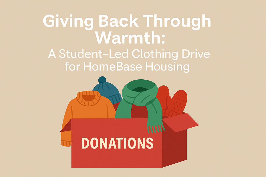 graphic showing a box of clothing donations